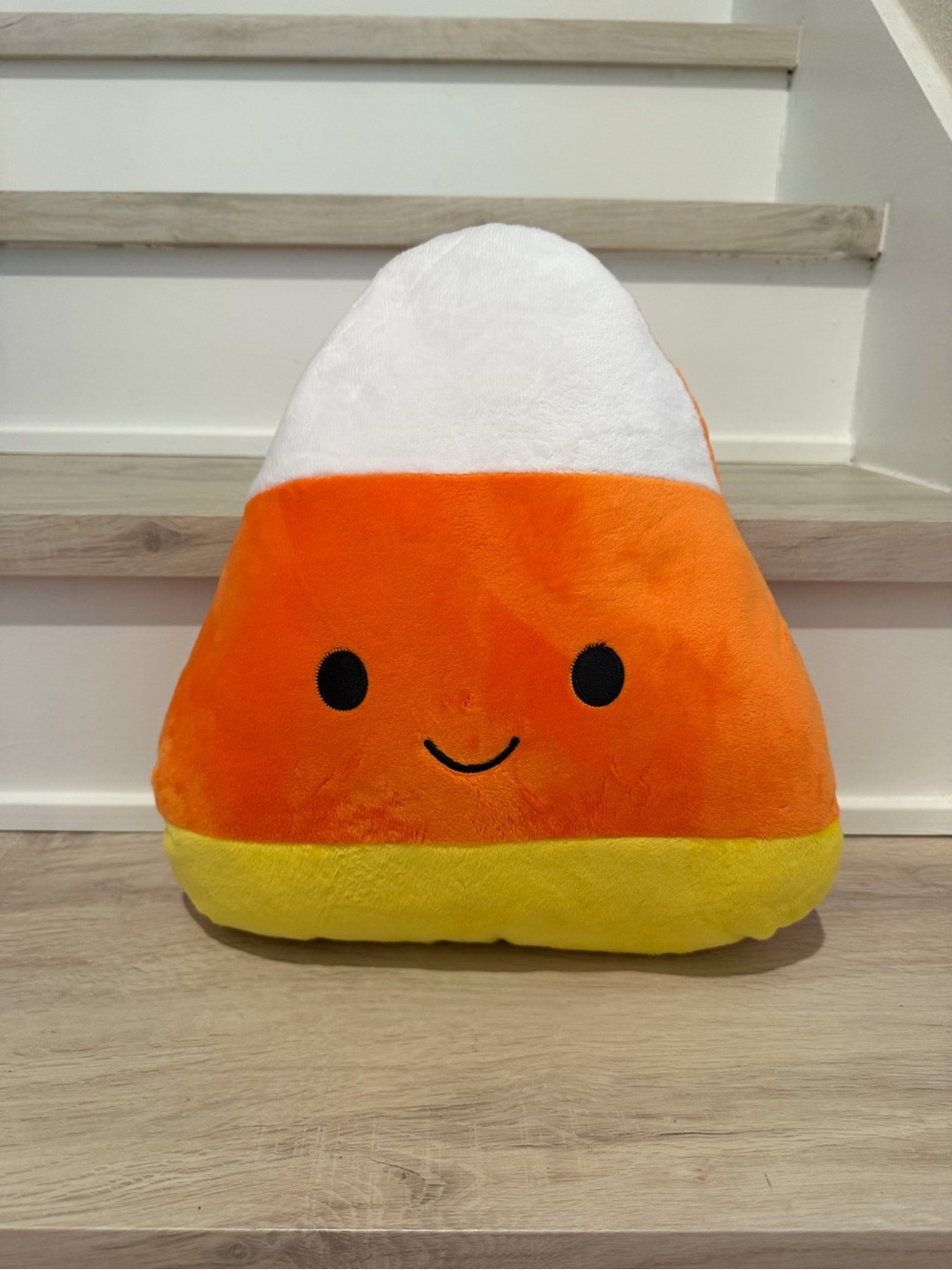 Cute Candy Corn Plush Pillow - Smiley Face